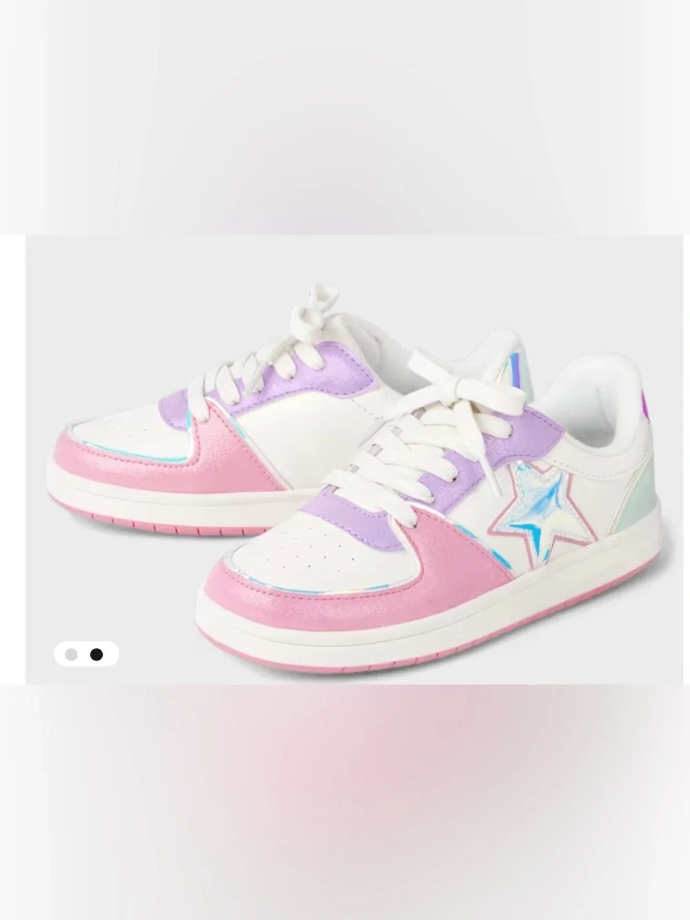 Girls Star Colorblock Low Top Sneakers - Multi size 12